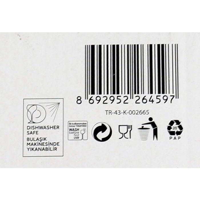 LAV Set 6 Vasos Gaia 415 cc, Diámetro 7.5 cm, Altura 9.2 cm (8 Cajas)