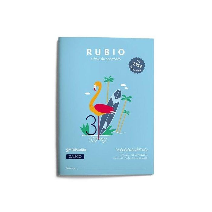 Cuaderno Rubio (Gallego) A4 Vacacions 3º Primaria (7-8 Años) (Set de 5)