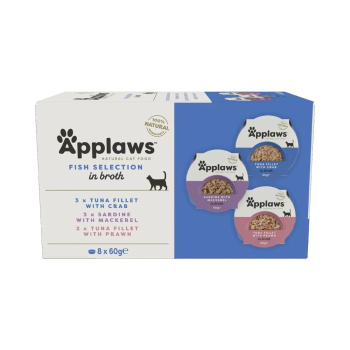 Applaws Cat Tarrina Multi Seleccion Pescado 8x60 gr