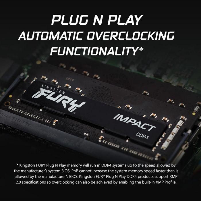 Kingston FURY Impact KF432S20IB/16 Módulo de Memoria RAM 16GB DDR4 3200MHz CL20 1.2V 260-Pin SODIMM para Portátil 6
