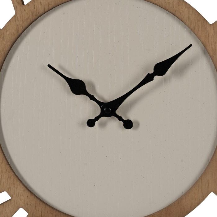 Reloj de Pared Natural Hierro Madera MDF 57,5 x 4 x 57,5 cm 6