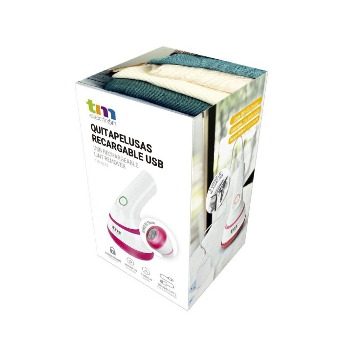 Quitapelusas Eléctrico Recargable TM Electron Blanco Compacto 2 Quitapelusas Eléctrico Recargable TM Electron Blanco Compacto 2