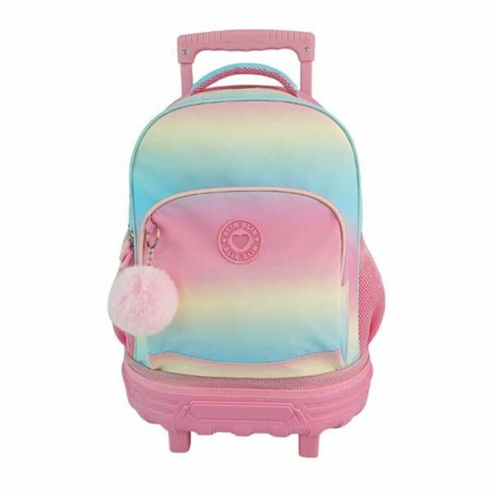 Mochila trolley fjo compacto doble cuerpo gran capacidad blin blin gradient pink. 44 x 34 x 24 cm.