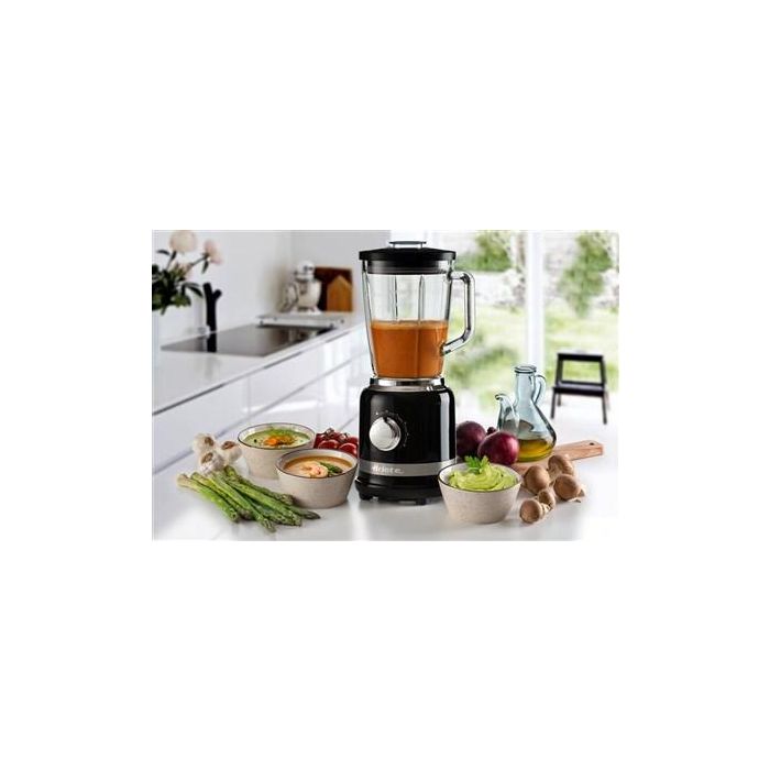 Ariete 585/02 Batidora de Vaso Moderna Negra con Vaso de Vidrio y 4 Cuchillas de Acero Inoxidable 7 Ariete 585/02 Batidora de Vaso Moderna Negra con Vaso de Vidrio y 4 Cuchillas de Acero Inoxidable 7