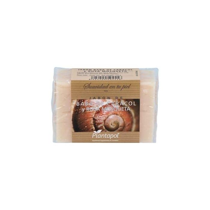 PLANTAPOL Jabón Natural Baba de Caracol y Rosa Mosqueta 100gr, antiedad, atenúa cicatrices y arrugas