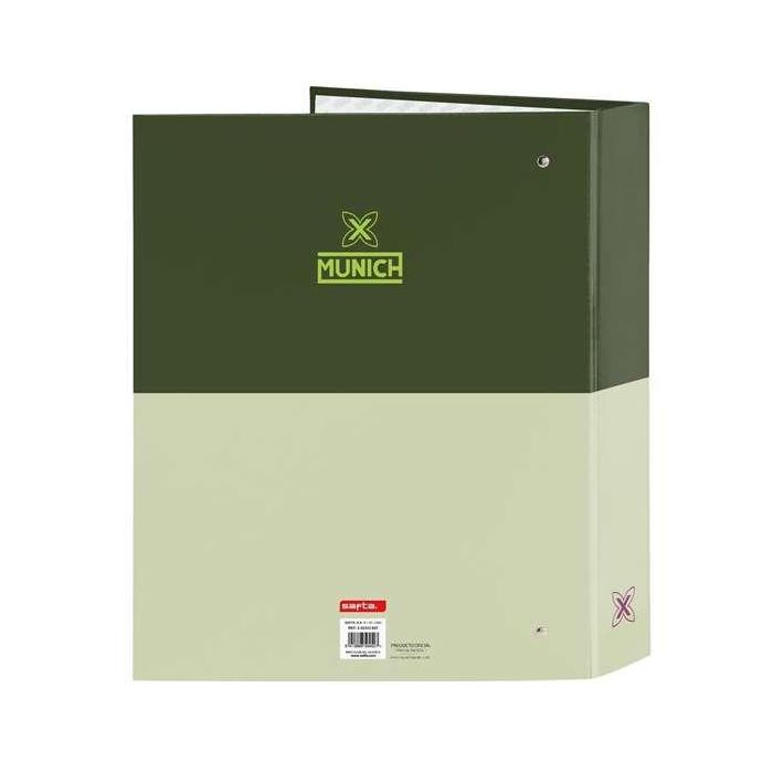 Carpeta de anillas Munich Bright khaki Verde A4 27 x 33 x 6 cm 1