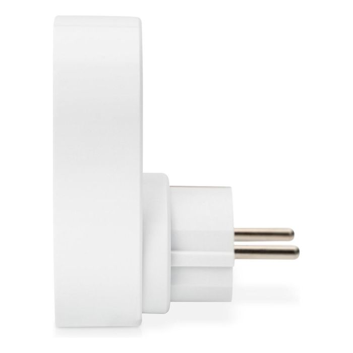 Digitus Adaptador de Enchufe Universal con 2 Puertos USB-A, Cargador Interior Compatible Universal, Gris/Blanco 1