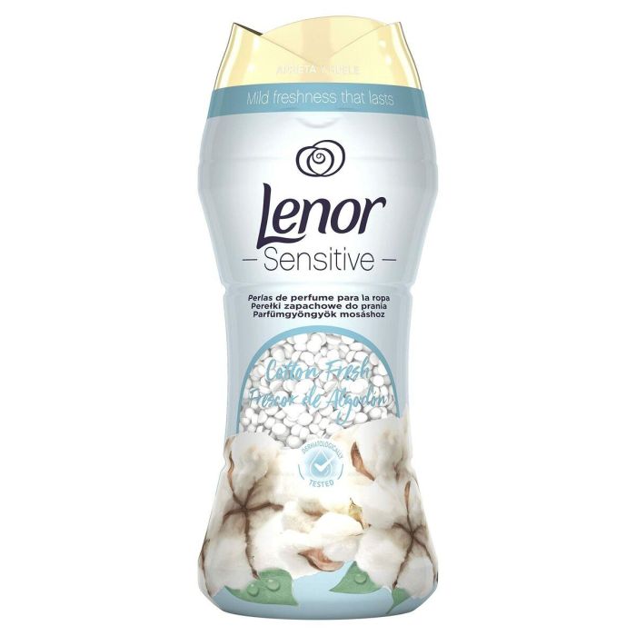 Lenor UNSTOPPABLES Perlas de Perfume para Ropa #frescor Algodón, Potenciador de Fragancia, Suavizante Concentrado, 195 g