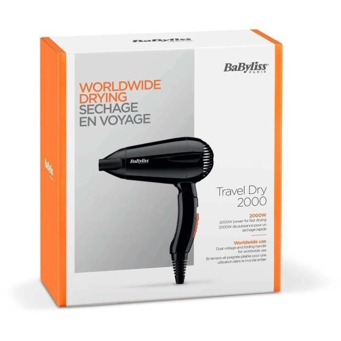Babyliss Secador Viaje 5344E Dry 2000 2 Babyliss Secador Viaje 5344E Dry 2000 2