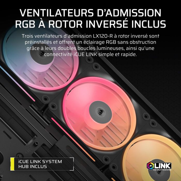 Corsair 4500X LX-R RGB CC9011316WW - Caja de PC Semitorre de Cristal Templado con 2 Radiadores - Negra 4 Corsair 4500X LX-R RGB CC9011316WW - Caja de PC Semitorre de Cristal Templado con 2 Radiadores - Negra 4