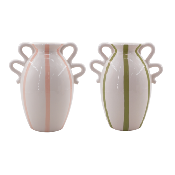 Jarron Moderno DKD Home Decor Rosa Verde 14.5 x 23 x 20 cm (4 Unidades) Jarron Moderno DKD Home Decor Rosa Verde 14.5 x 23 x 20 cm (4 Unidades)
