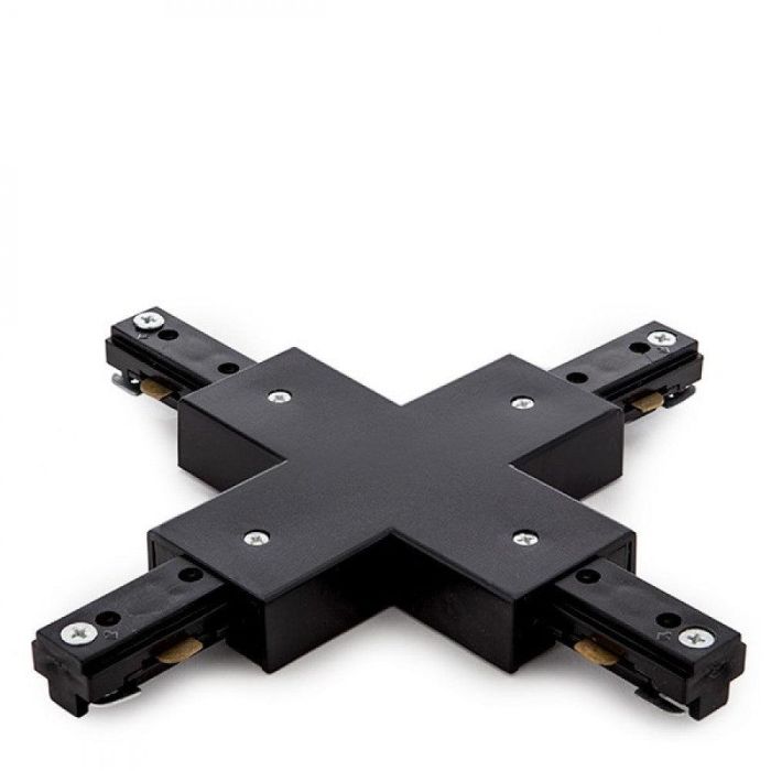 Conector X Carril Bifásico Negro Conector X Carril Bifásico Negro