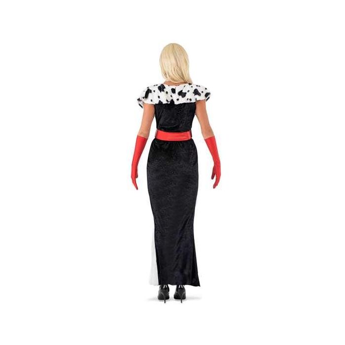 Disfraz diva dálmata vestido, cinturón, guantes y medias talla l 2