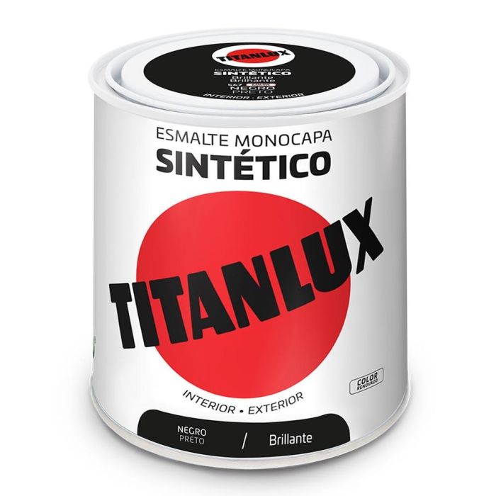 Esmalte sintético monocapa negro brillante 250 ml titanlux 5808993