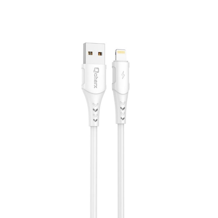 Qcharx international Cable USB a Lightning Lisbon - Carga rápida 3A, Sincronización de datos, 1m, PVC Blanco