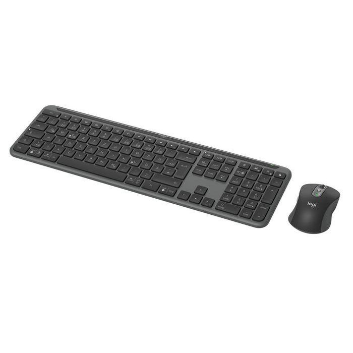 Logitech MK950 Signature Slim Combo Teclado y Ratón Inalámbricos, Multi-dispositivo, Scroll Rápido, Diseño Fino 1
