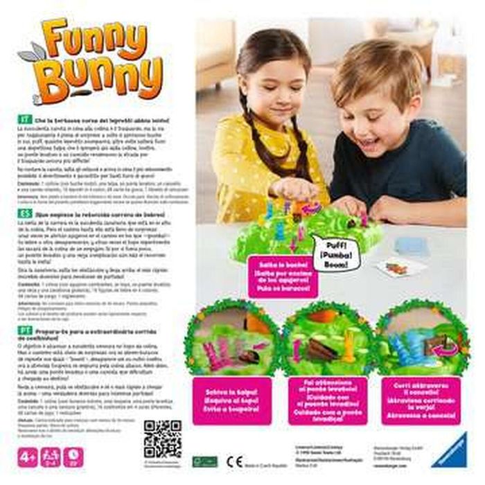 Ravensburger Funny Bunny Juego de Mesa Infantil - Evita el Puente Levadizo y la Verja, Cuidado con el Topo - Edad +4 Años 1