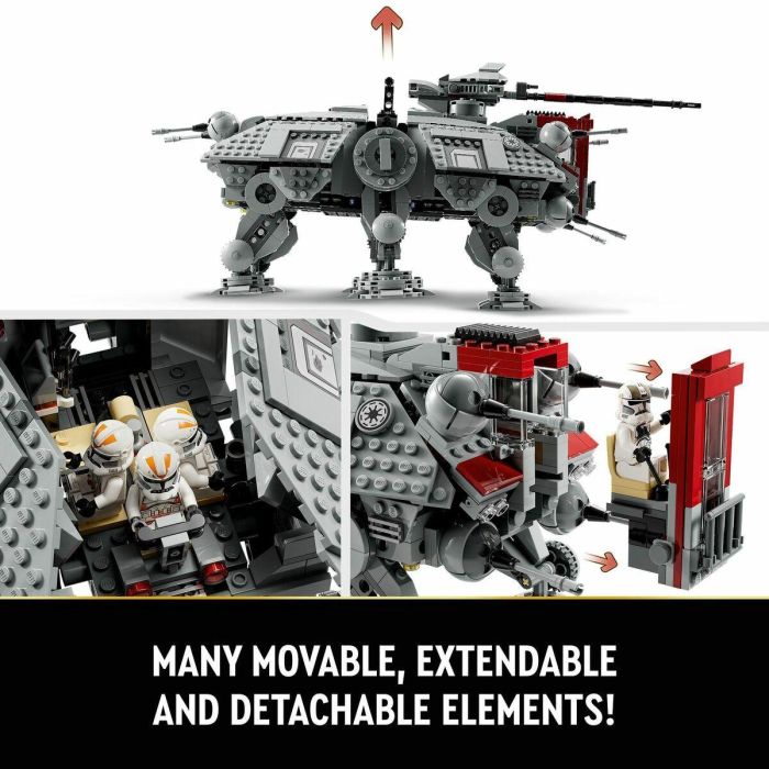 LEGO Star Wars 75337 AT-TE Walker Juguete con 5 Minifiguras, La Venganza de los Sith 4