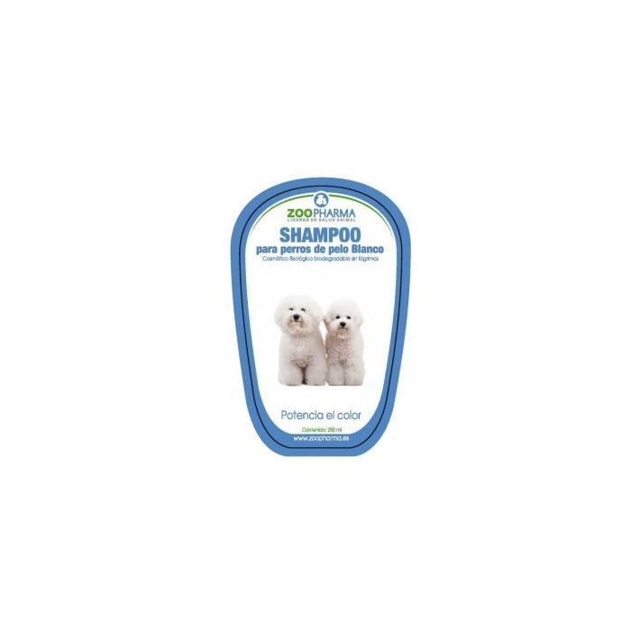 Zoopharma Veterinaria Champú Ecológico Hipoalergénico para Perros de Pelo Blanco 250ml
