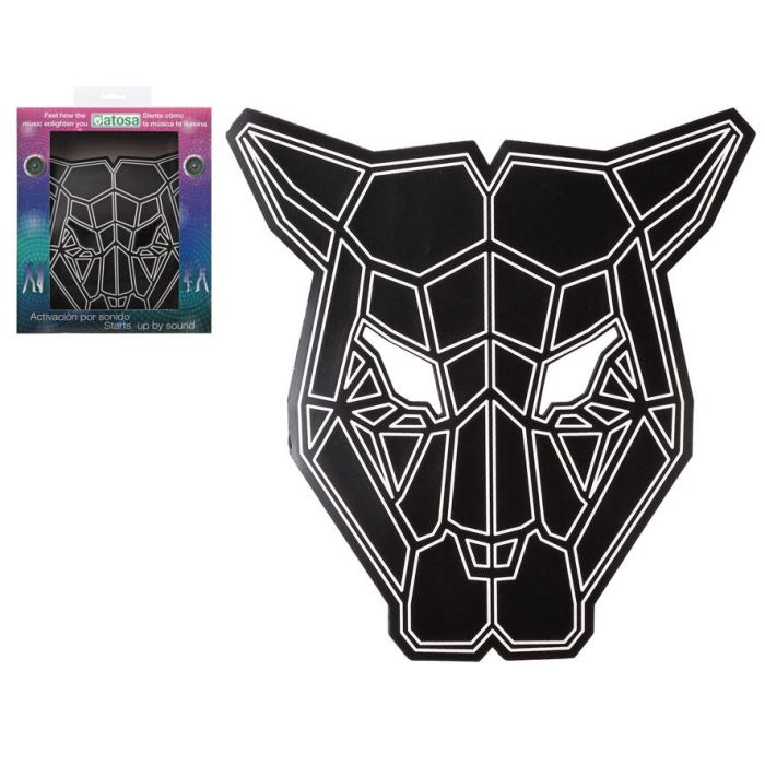 Atosa Mascara Toro con Luces LED Sensora de Sonido para Fiestas y Halloween