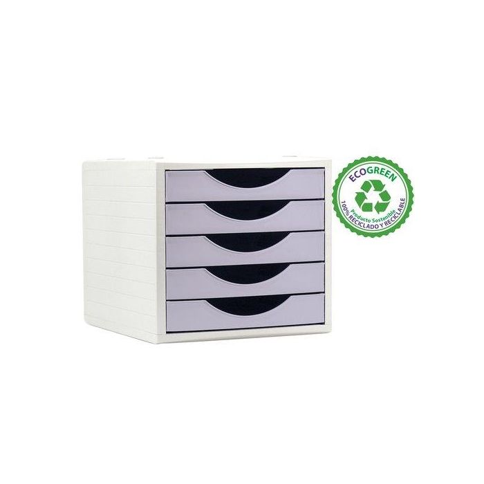 Archivo 2000 Módulo Organizador Ecogreen 5 Cajones Malva Pastel 340x270x260 mm