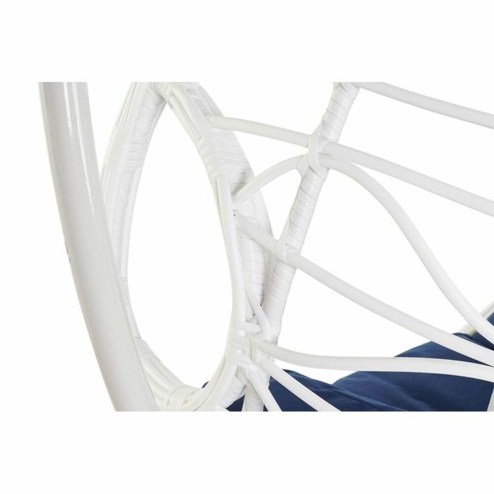 Sillón de jardín colgante DKD Home Decor Azul marino Blanco Aluminio ratán sintético 90 x 70 x 110 cm (107 x 107 x 198 cm) 3 Sillón de jardín colgante DKD Home Decor Azul marino Blanco Aluminio ratán sintético 90 x 70 x 110 cm (107 x 107 x 198 cm) 3