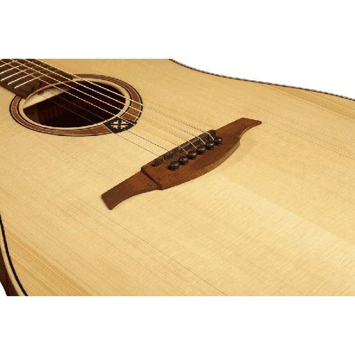 LAG Guitarra Acustica Dreadnought Zurdos Natural Satinado 4