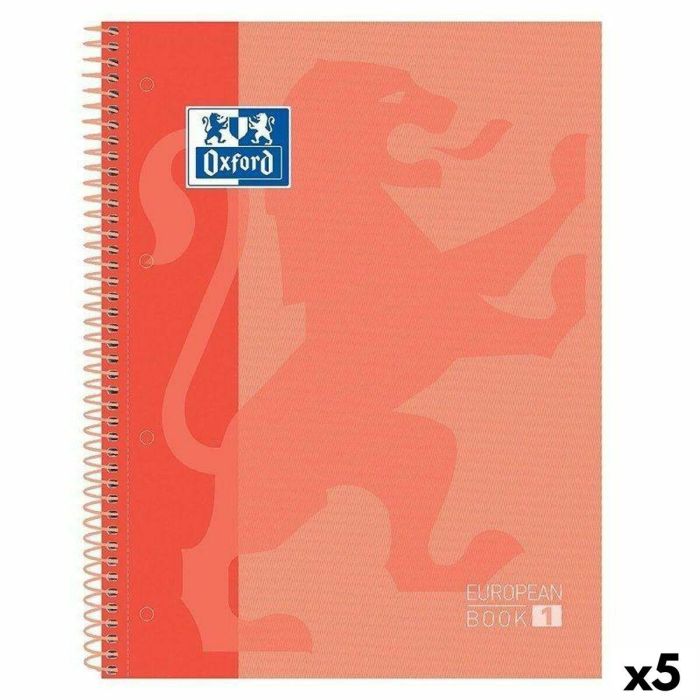 Libreta de Anillas Oxford CLASSIC EUROPEANBOOK Melocotón A4 80 Hojas (5 Unidades)