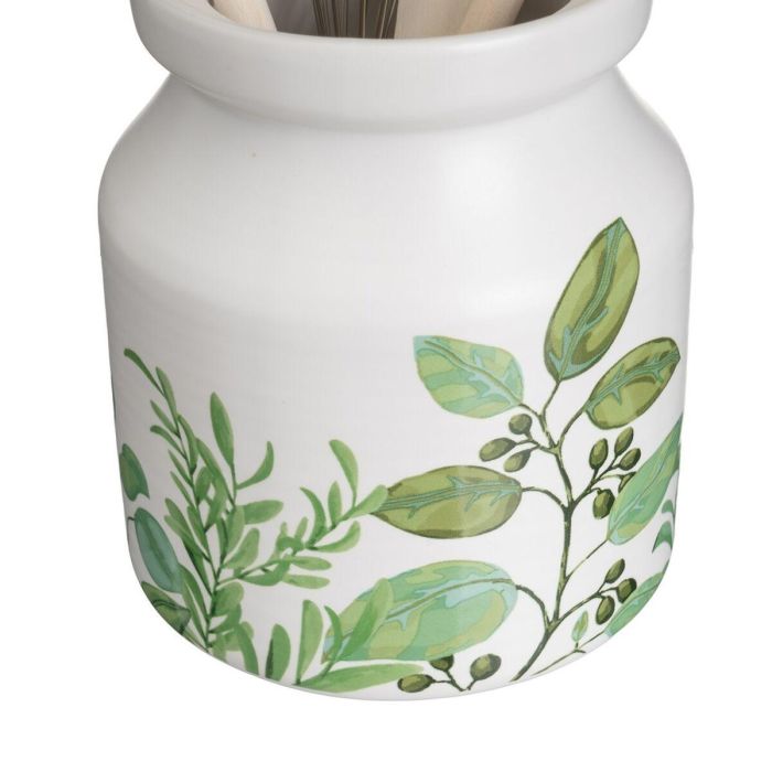 Bote para Utensilios de Cocina GREENS Madera Metal Gres 12 x 12 x 13 cm 2 Bote para Utensilios de Cocina GREENS Madera Metal Gres 12 x 12 x 13 cm 2