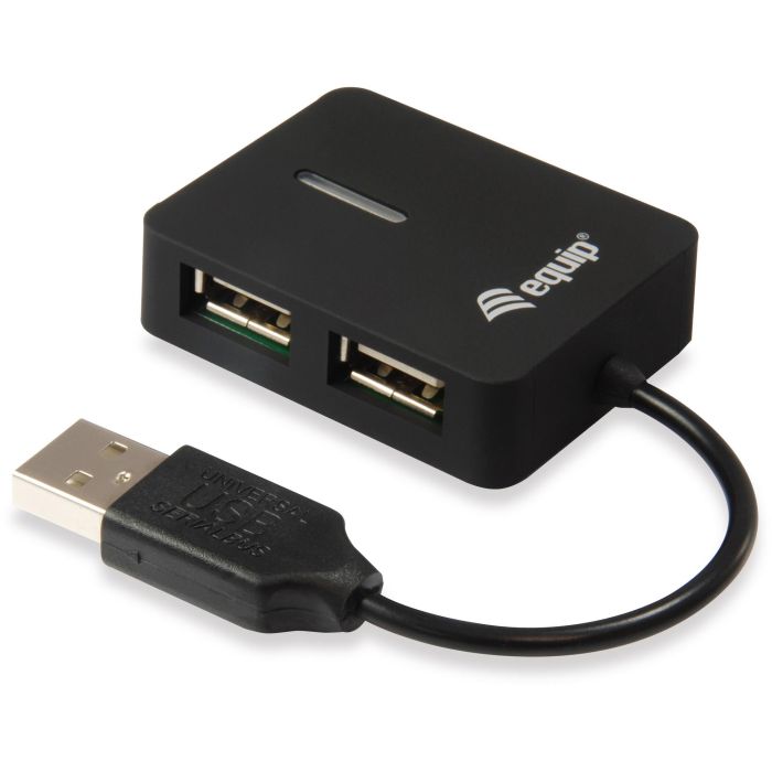 EQUIP Hub USB 128952 4 Puertos USB 2.0 Negro 480Mbps 5