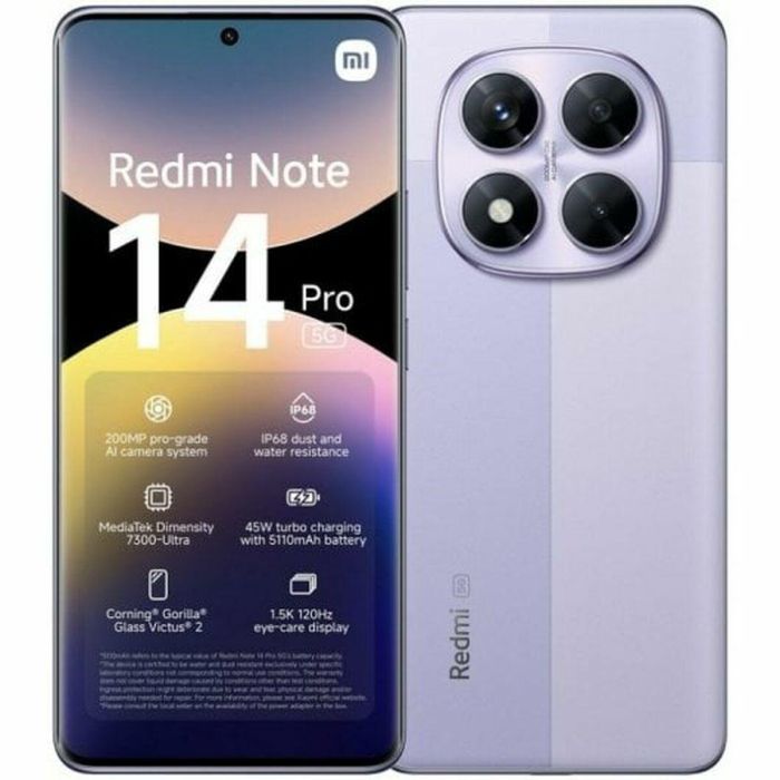 Xiaomi Redmi Note 14 Pro 8+256GB DS 5G Lavender Purple OEM 22