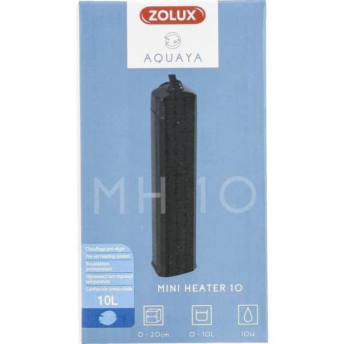 Zolux ZOL3336023361413 Calentador de Acuario Preajustado 10W para Acuarios de 0 a 10 Litros, Temperatura Fija 25°C, Resistente a Golpes 1 Zolux ZOL3336023361413 Calentador de Acuario Preajustado 10W para Acuarios de 0 a 10 Litros, Temperatura Fija 25°C, Resistente a Golpes 1
