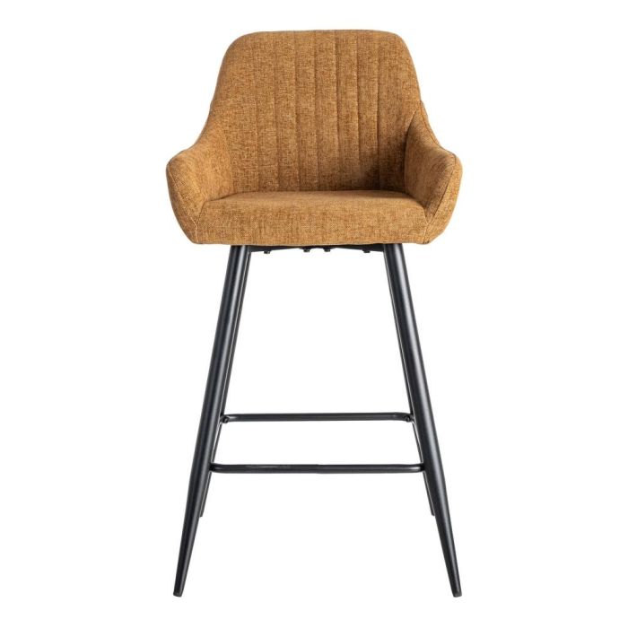 Taburete Marrón Tejido-Metal Salón 47 X 47 X 93 cm