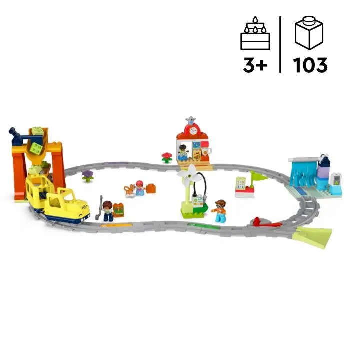 Lego 10428 El gran tren comunitario interactivo DUPLO My Town - Juguetes de aprendizaje temprano 3 años 1