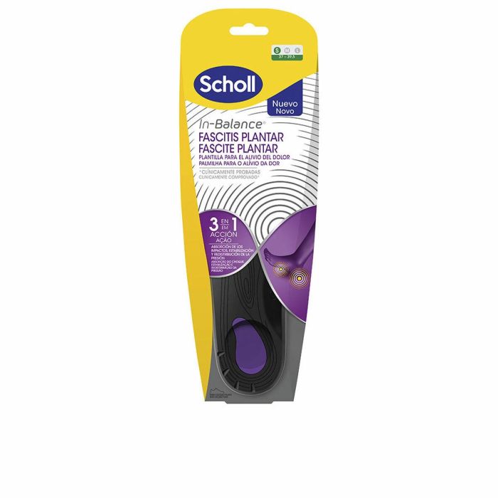 Scholl Fascitis Plantar Plantillas Anti-Dolor Con Tecnología In-Balance 3 En 1 Talla S 37-39,5 Scholl Fascitis Plantar Plantillas Anti-Dolor Con Tecnología In-Balance 3 En 1 Talla S 37-39,5