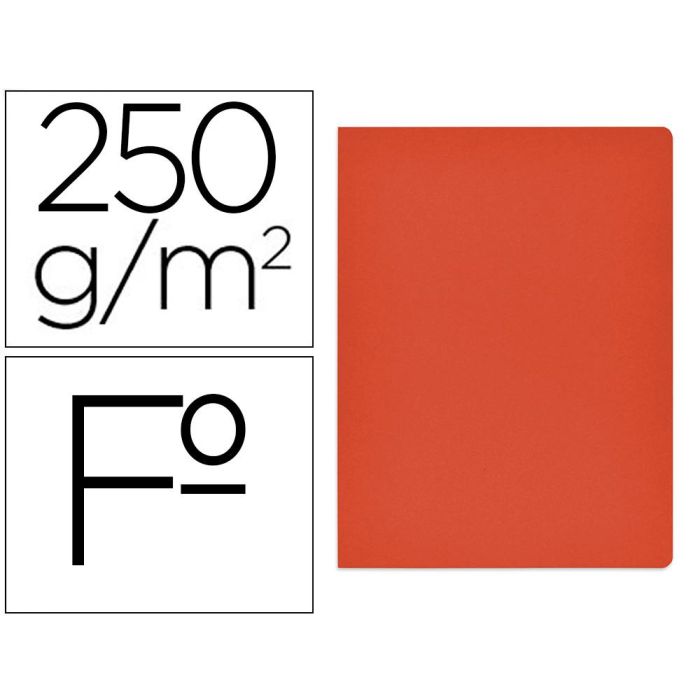 Gio Subcarpeta Simple Cartulina Rojo Intenso Folio 250 gr -50U-