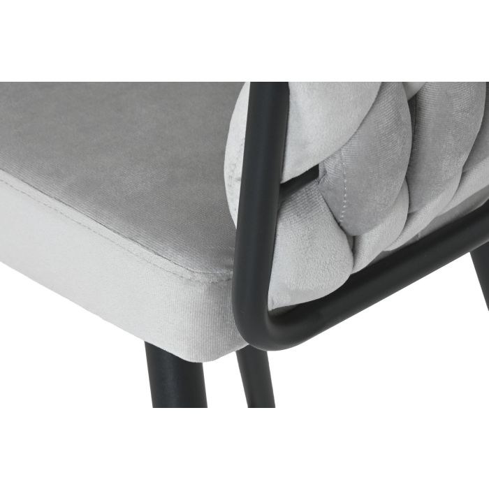 Taburete Moderno DKD Home Decor Gris Negro 58 x 101 x 53 cm 5 Taburete Moderno DKD Home Decor Gris Negro 58 x 101 x 53 cm 5