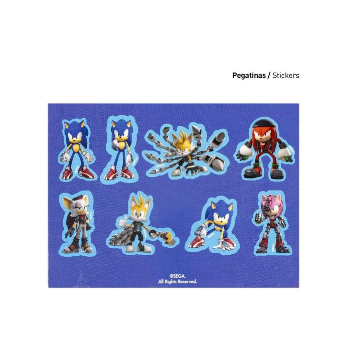 Set de papelería coloreable sonic prime 6 Set de papelería coloreable sonic prime 6