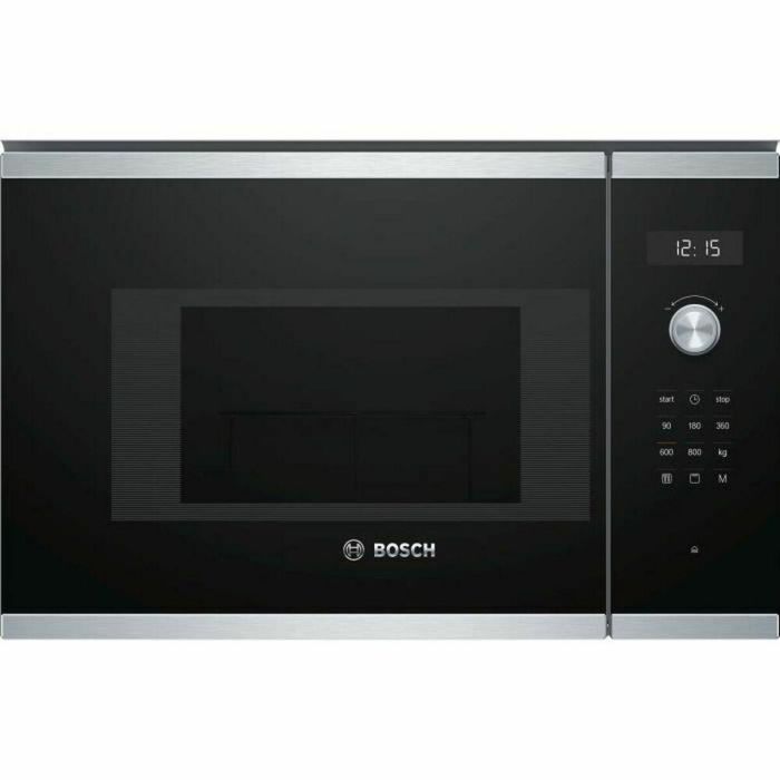 Bosch BEL524MS0 Microondas Grill Encastrable Acero Inoxidable 20 L, 800 W Microondas / 1000 W Grill, Programador Digital
