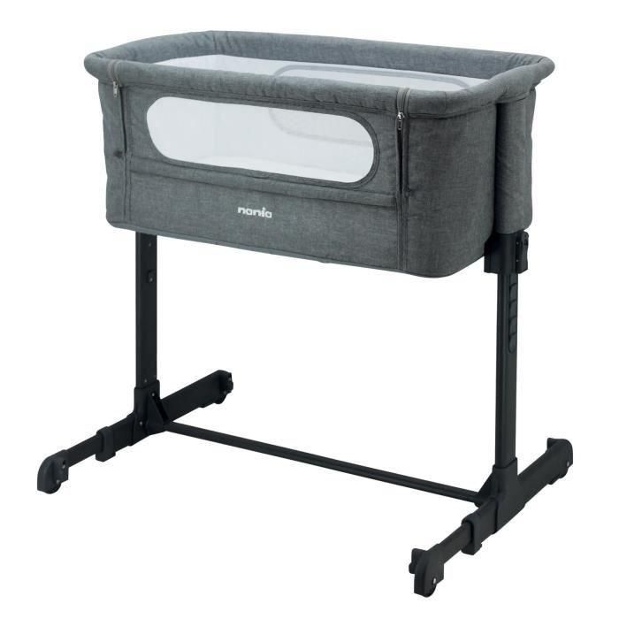 Cama Cododo gris NANIA ajustable 5 alturas posibles - colchón 4 cm 1 Cama Cododo gris NANIA ajustable 5 alturas posibles - colchón 4 cm 1