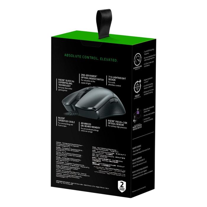 Razer Viper 8KHz Ratón Óptico USB Tipo A 20000 DPI Negro para Diestros 5