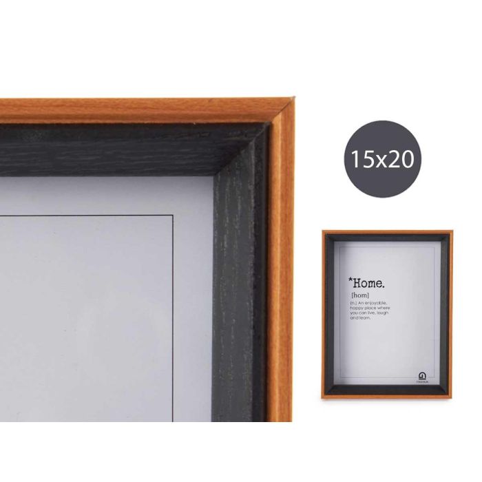Portafotos Madera 15X20 Marron Y Negro Giftdecor (24 Unidades) 3 Portafotos Madera 15X20 Marron Y Negro Giftdecor (24 Unidades) 3
