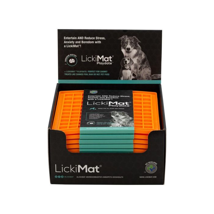 Lickimat Perro Classic Playdate Naranja 1 Lickimat Perro Classic Playdate Naranja 1