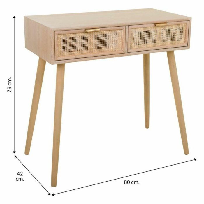 Recibidor con Cajones Alexandra House Living Natural Madera MDF 42 x 79 x 80 cm 1