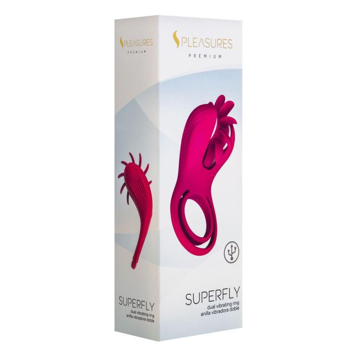 Anillo Vibrador para el Pene S Pleasures Rosa 3 Anillo Vibrador para el Pene S Pleasures Rosa 3