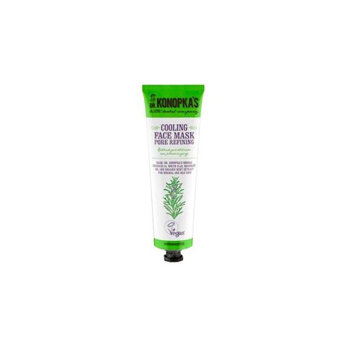 Dr. Konopka's Mascarilla Facial Refrescante 75ml Vegan – Minimiza Poros, Arcilla Blanca, Menta y Romero. Cosmos Natural