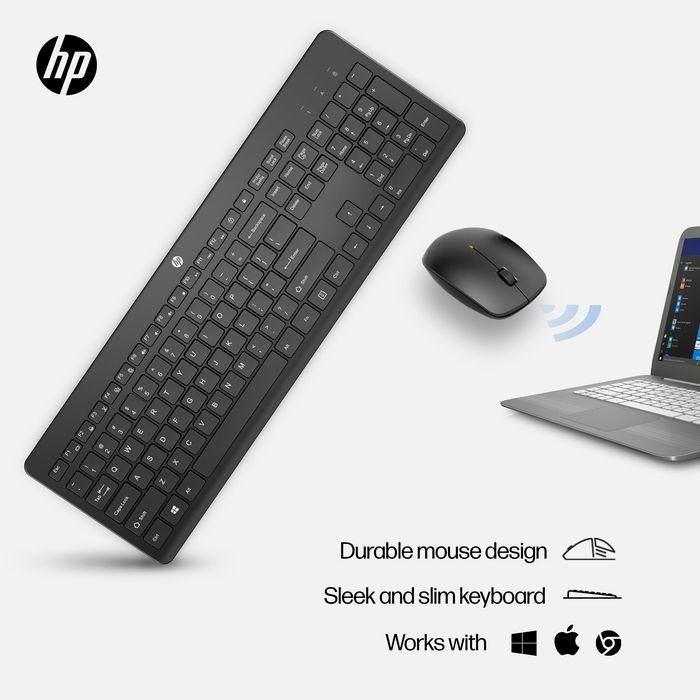 HP 230 INT Combo de Teclado y Ratón Inalámbrico Silencioso, Cómodo y con Batería de Larga Duración 12