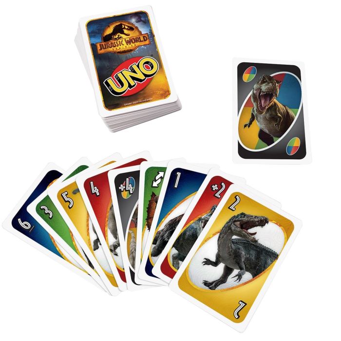 Juego Uno Jurassic World 3 Gxd72 Mattel Games 2