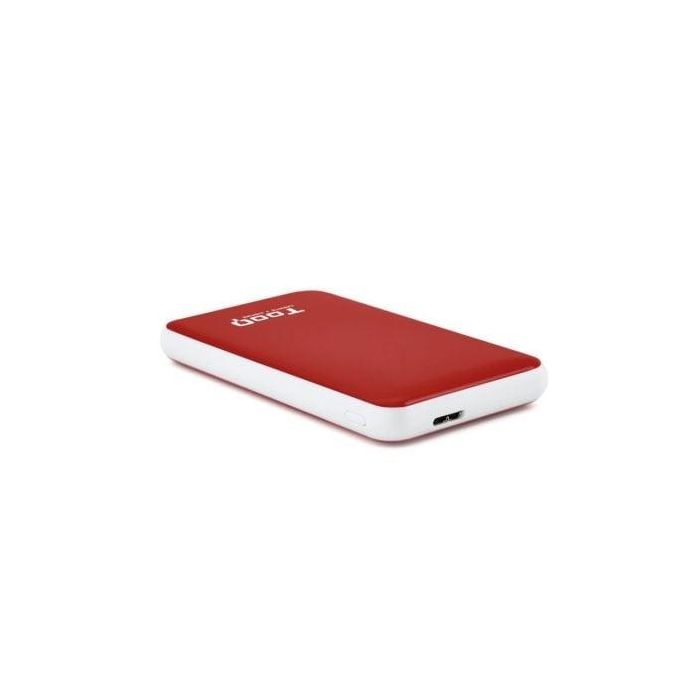 TooQ TQE-2528R Caja Externa para Disco Duro 2.5" USB 3.1 Gen 1 SATA III 4 TB Sin Tornillos Rojo