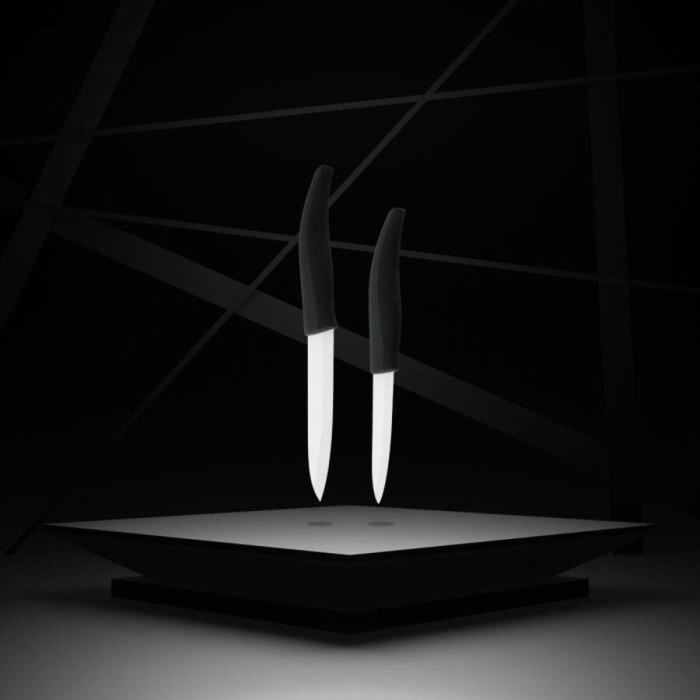 Nirosta Juego de 2 Cuchillos de Cerámica, Hojas de 12.5 cm y 18 cm 1